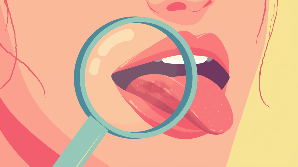 Красные пятна на языке