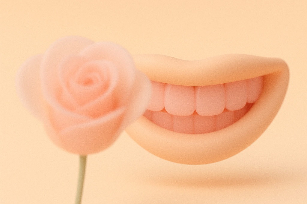 Розовые зубы